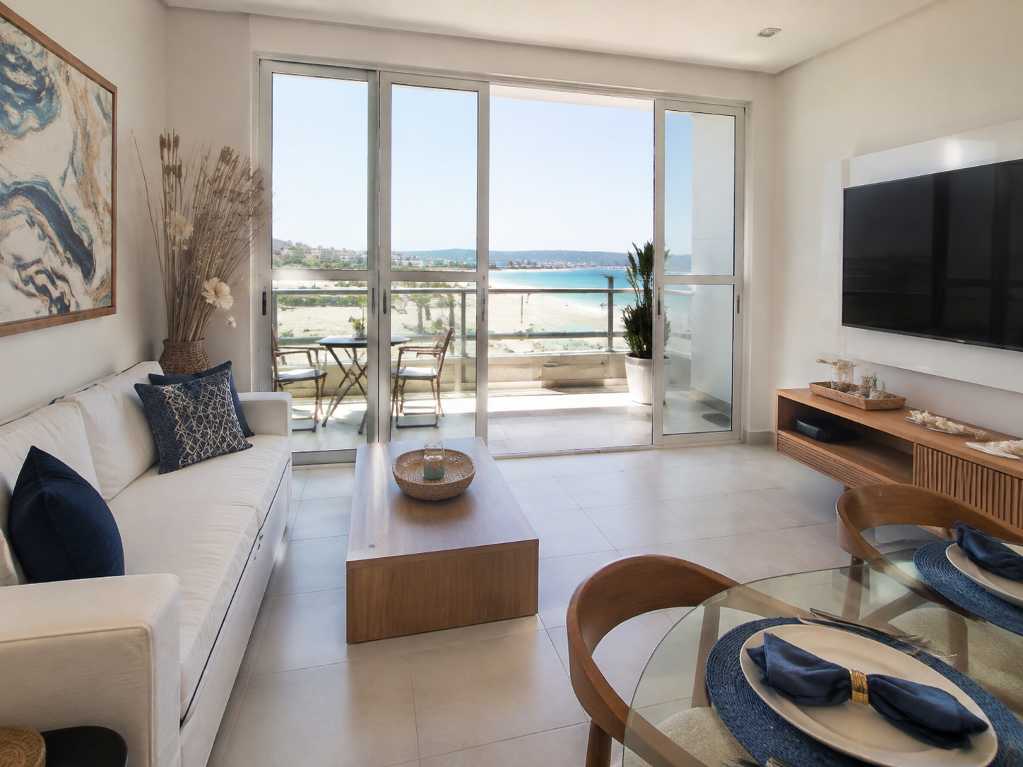 Apartamento com varanda perto da Praia do Forte